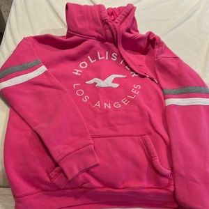 Hollister pink hooded sweatshirt
